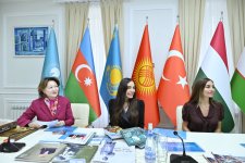 Heydar Aliyev Foundation VP Leyla Aliyeva and Head of Baku Media Center Arzu Aliyeva visit Turkic Culture and Heritage Foundation (PHOTO)