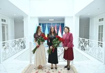 Heydar Aliyev Foundation VP Leyla Aliyeva and Head of Baku Media Center Arzu Aliyeva visit Turkic Culture and Heritage Foundation (PHOTO)