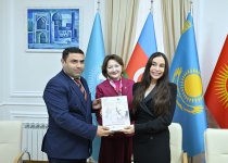 Heydar Aliyev Foundation VP Leyla Aliyeva and Head of Baku Media Center Arzu Aliyeva visit Turkic Culture and Heritage Foundation (PHOTO)