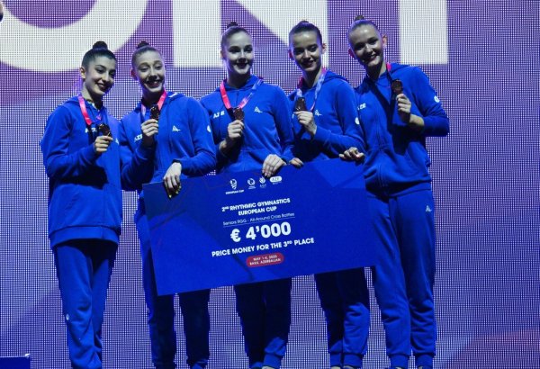 Azerbaijani team wins bronze medal at European Rhythmic Gymnastics Cup (PHOTO)