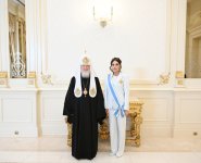 President Ilham Aliyev, First Lady Mehriban Aliyeva meet Patriarch of Moscow and All Rus' Kirill (PHOTO/VIDEO)
