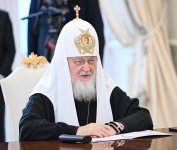 President Ilham Aliyev, First Lady Mehriban Aliyeva meet Patriarch of Moscow and All Rus' Kirill (PHOTO/VIDEO)
