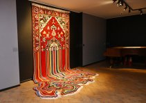 Heydar Aliyev Foundation VP Leyla Aliyeva and Head of Baku Media Center Arzu Aliyeva visit International Carpet Festival (PHOTO)