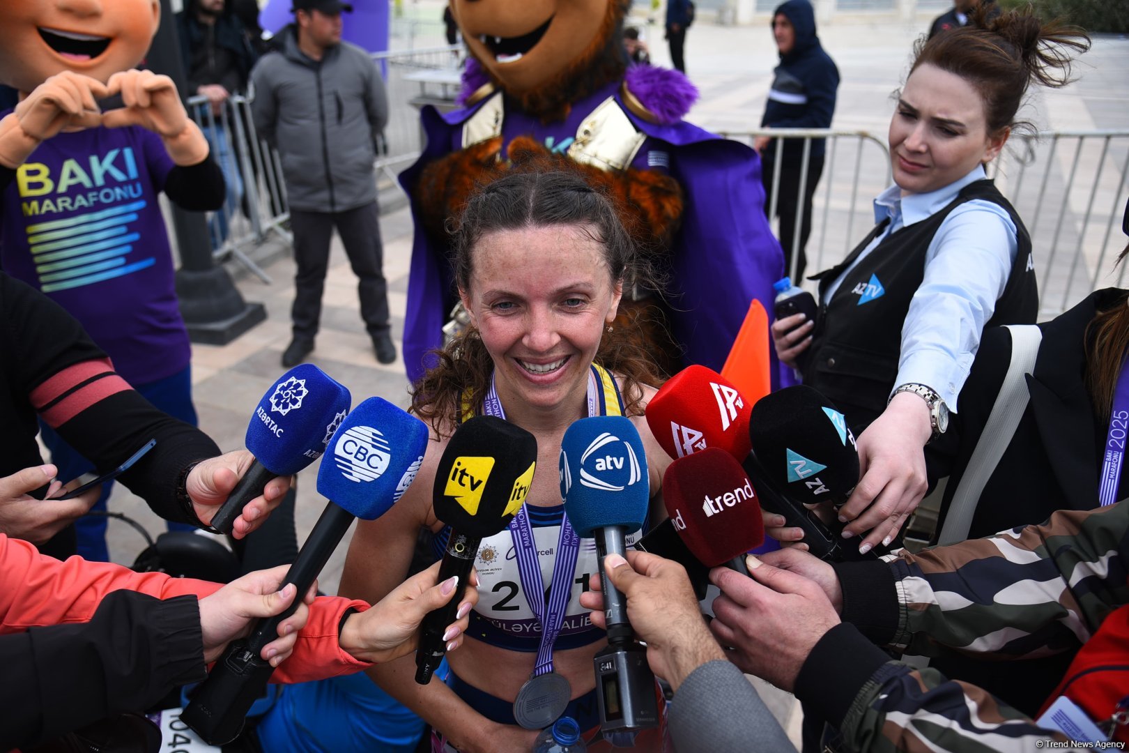 Ukraine’s Nataliya Semenovych wins Baku Marathon for third time