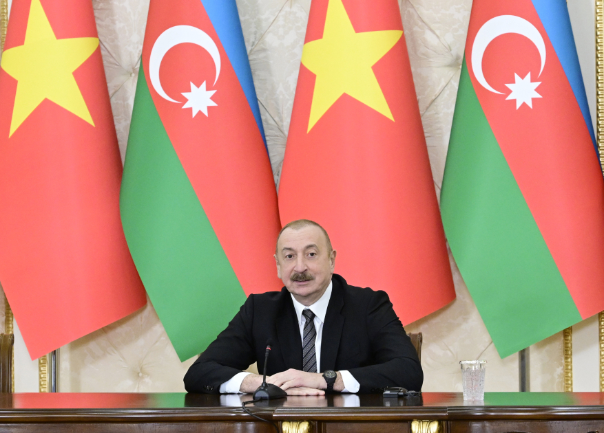 President Ilham Aliyev, General Secretary To Lam make press statements (PHOTO)