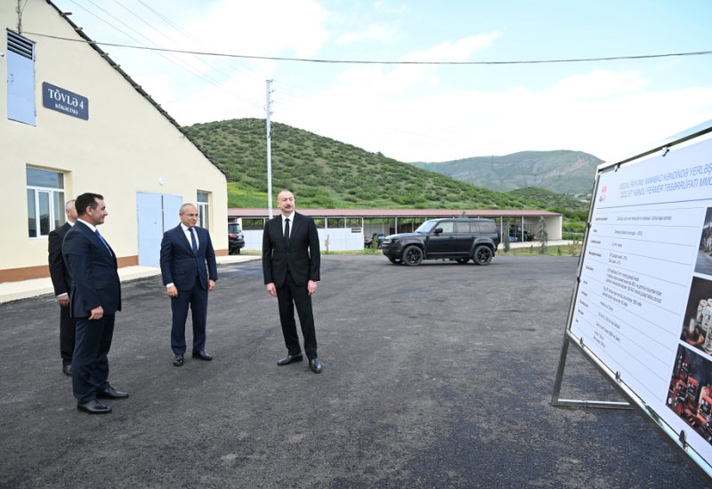 President Ilham Aliyev attends opening of livestock complex in Khojaly’s Khanabad village (PHOTO/VIDEO)