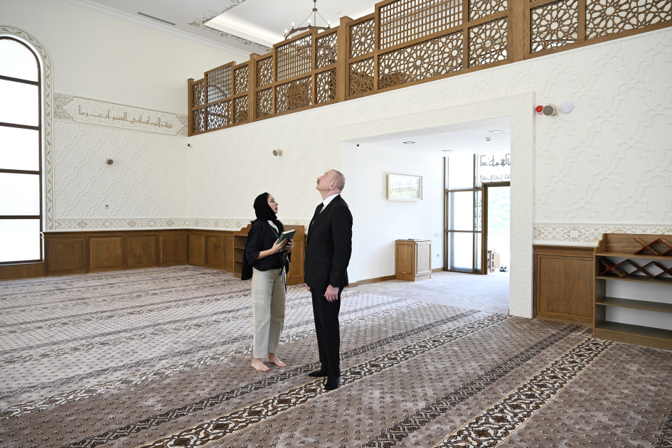 President Ilham Aliyev, First Lady Mehriban Aliyeva attend inauguration of Dashalti village mosque in Shusha district (PHOTO)