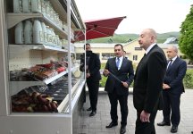 President Ilham Aliyev attends opening of livestock complex in Khojaly’s Khanabad village (PHOTO)