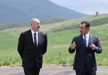 President Ilham Aliyev attends opening of livestock complex in Khojaly’s Khanabad village (PHOTO)