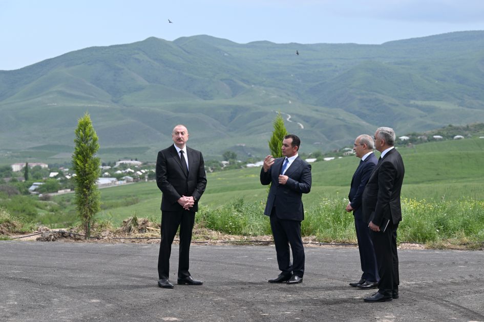 President Ilham Aliyev attends opening of livestock complex in Khojaly’s Khanabad village (PHOTO)