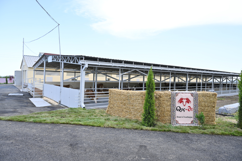 President Ilham Aliyev attends opening of livestock complex in Khojaly’s Khanabad village (PHOTO)