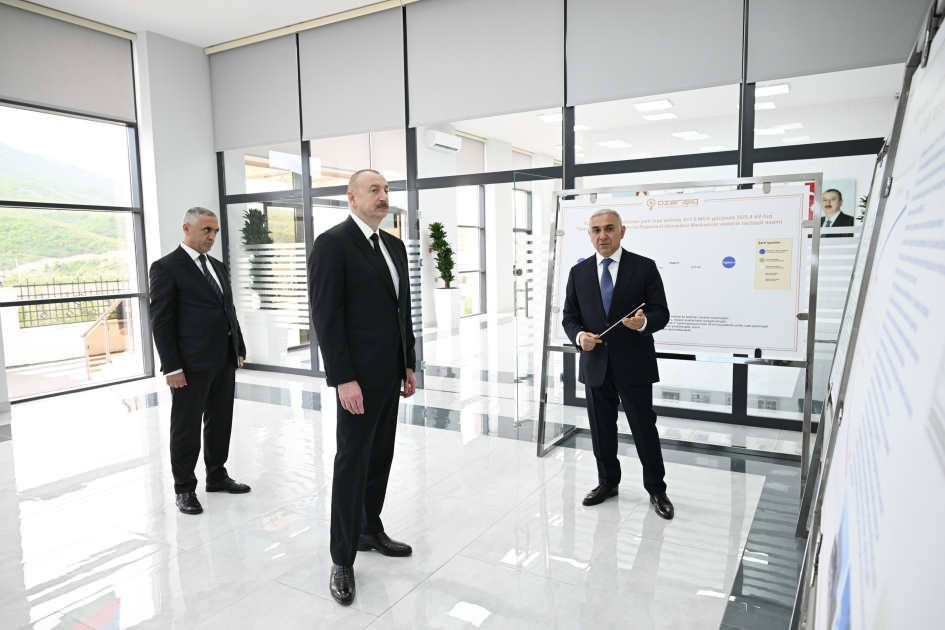 President Ilham Aliyev attends inauguration of “Khojaly" substation and Digital Control Center owned by “Azerishig” OJSC (PHOTO/VIDEO)