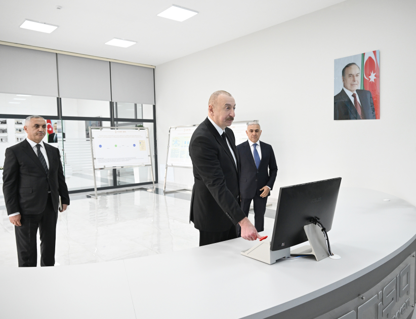 President Ilham Aliyev attends inauguration of “Khojaly" substation and Digital Control Center owned by “Azerishig” OJSC (PHOTO/VIDEO)
