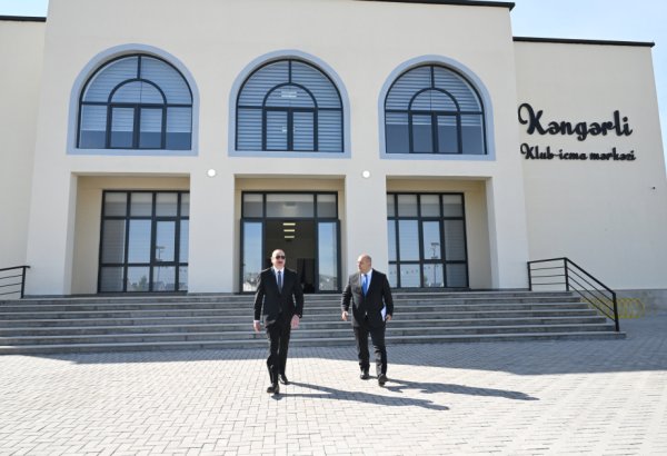 President Ilham Aliyev reviews conditions created in Kangarli village’s club-community center (PHOTO/VIDEO)