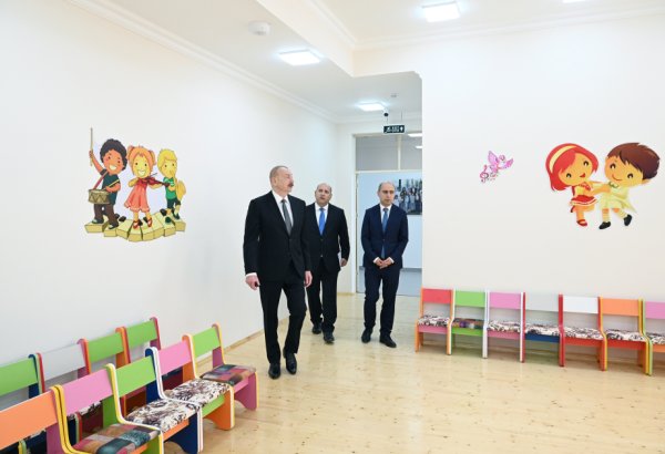 President Ilham Aliyev inaugurates new nursery-kindergarten in Kangarli village (PHOTO/VIDEO)