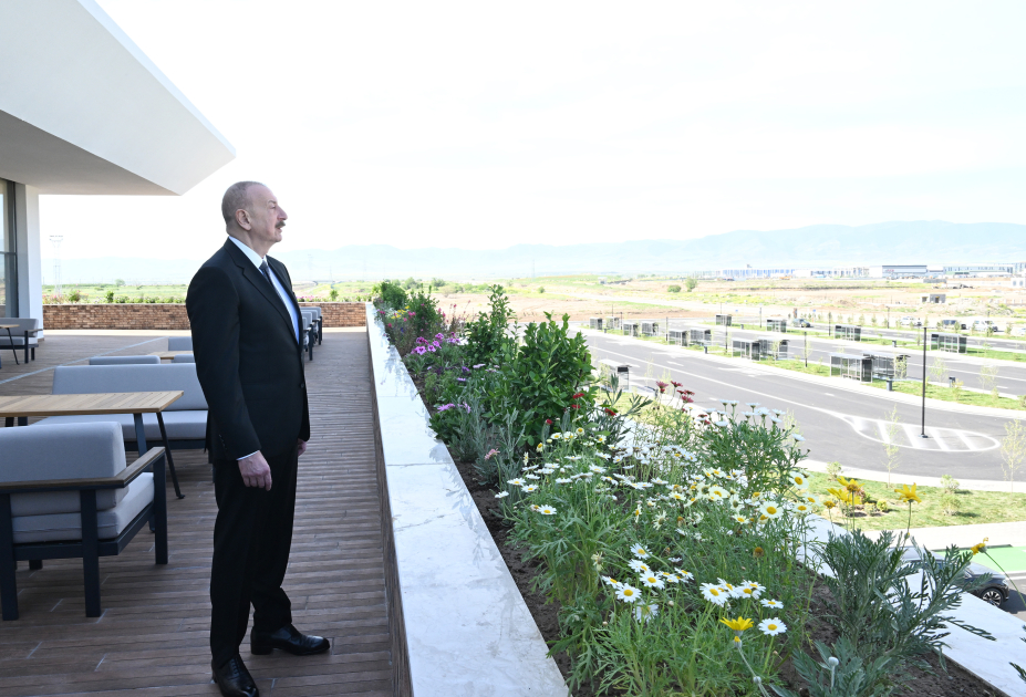 President Ilham Aliyev attends opening of Aghdam Railway and Bus Station Complex (PHOTO)
