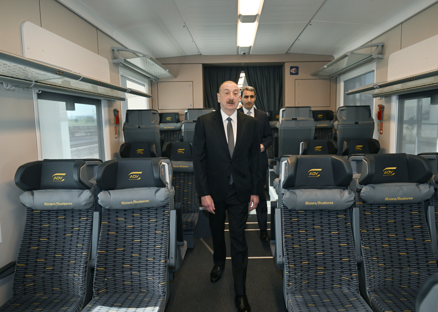 President Ilham Aliyev attends opening of Aghdam Railway and Bus Station Complex (PHOTO)