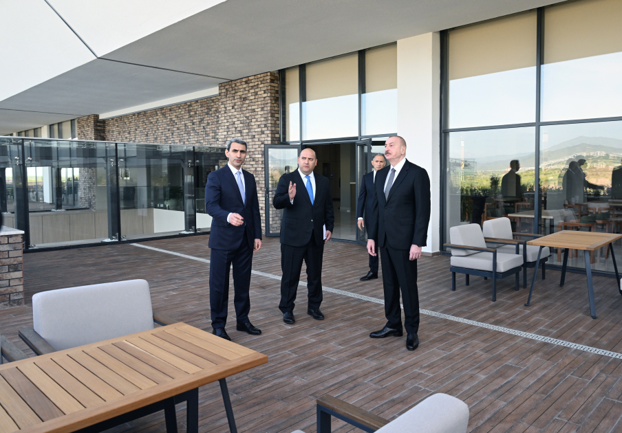 President Ilham Aliyev attends opening of Aghdam Railway and Bus Station Complex (PHOTO)