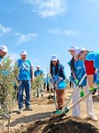 Heydar Aliyev Foundation VP Leyla Aliyeva, Arzu Aliyeva participate in tree-planting campaign held in Baku (PHOTO)