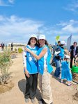 Heydar Aliyev Foundation VP Leyla Aliyeva, Arzu Aliyeva participate in tree-planting campaign held in Baku (PHOTO)