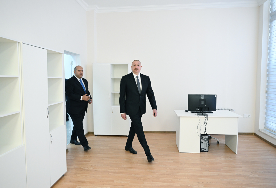 President Ilham Aliyev inspects multifunctional administrative building constructed for local executive bodies in Kangarli village (VIDEO)