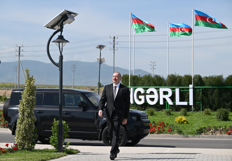 President Ilham Aliyev attends opening ceremony of first phase of Kangarli village in Aghdam (PHOTO)