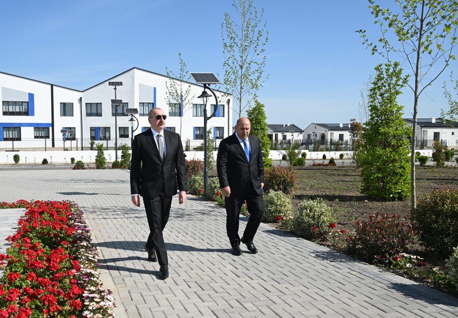 President Ilham Aliyev attends opening ceremony of first phase of Kangarli village in Aghdam (PHOTO)