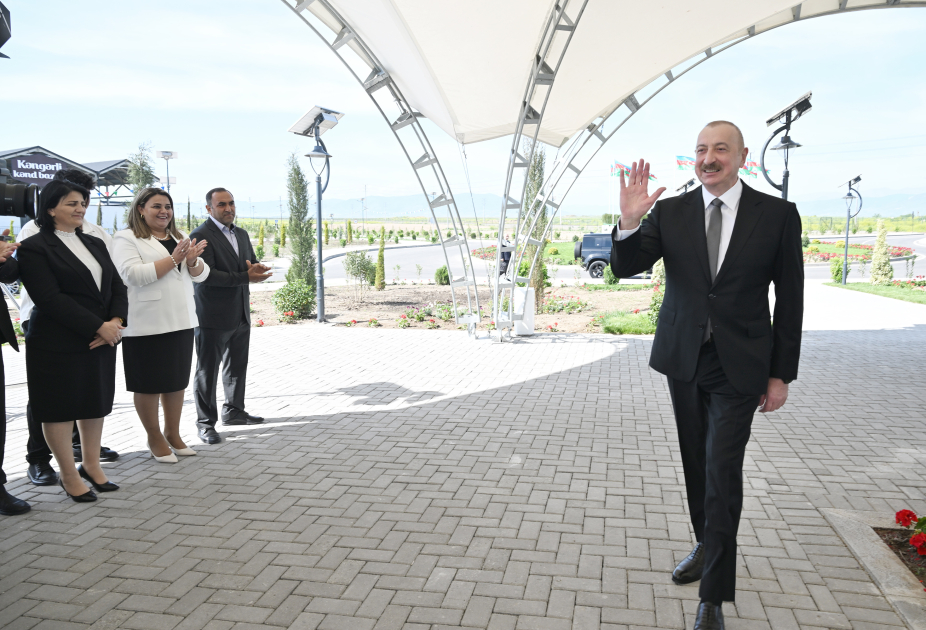 President Ilham Aliyev attends opening ceremony of first phase of Kangarli village in Aghdam (PHOTO)