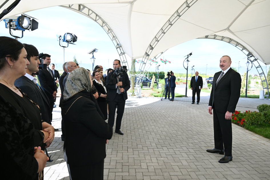 President Ilham Aliyev attends opening ceremony of first phase of Kangarli village in Aghdam (PHOTO)
