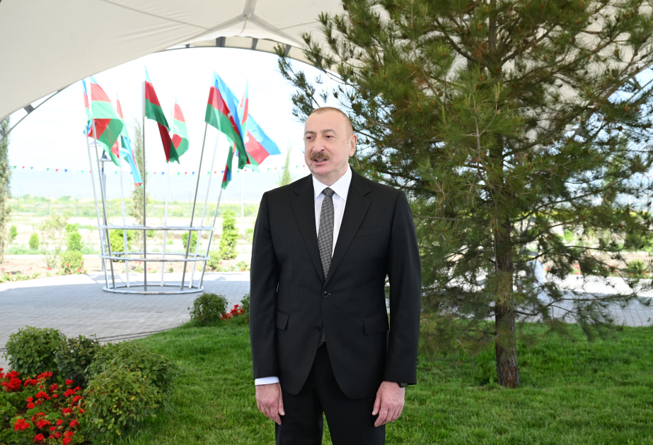 President Ilham Aliyev attends opening ceremony of first phase of Kangarli village in Aghdam (PHOTO)