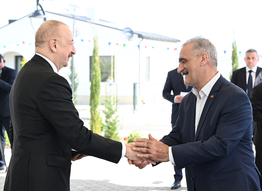 President Ilham Aliyev attends opening ceremony of first phase of Kangarli village in Aghdam (PHOTO)