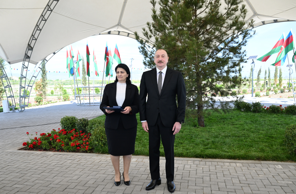 President Ilham Aliyev attends opening ceremony of first phase of Kangarli village in Aghdam (PHOTO)