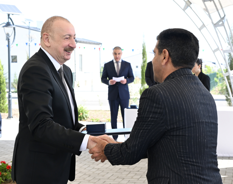 President Ilham Aliyev attends opening ceremony of first phase of Kangarli village in Aghdam (PHOTO)