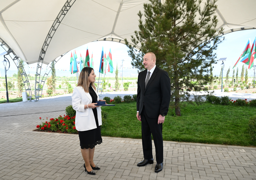 President Ilham Aliyev attends opening ceremony of first phase of Kangarli village in Aghdam (PHOTO)