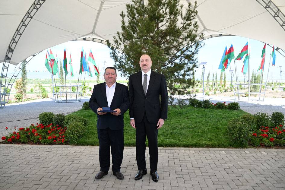 President Ilham Aliyev attends opening ceremony of first phase of Kangarli village in Aghdam (PHOTO)