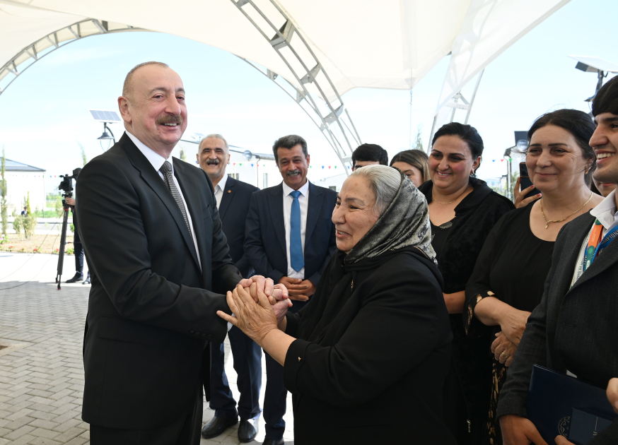 President Ilham Aliyev attends opening ceremony of first phase of Kangarli village in Aghdam (PHOTO)