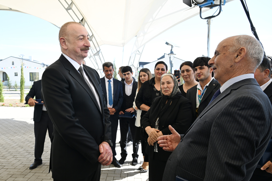 President Ilham Aliyev attends opening ceremony of first phase of Kangarli village in Aghdam (PHOTO)