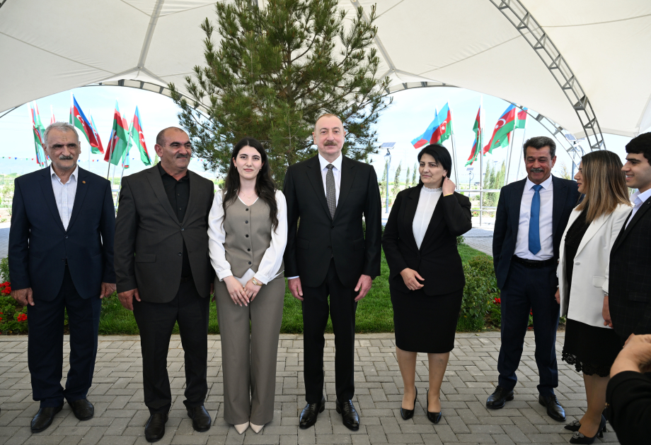 President Ilham Aliyev attends opening ceremony of first phase of Kangarli village in Aghdam (PHOTO)