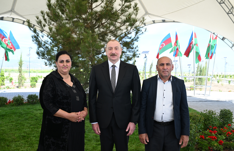 President Ilham Aliyev attends opening ceremony of first phase of Kangarli village in Aghdam (PHOTO)