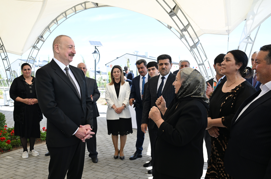 President Ilham Aliyev attends opening ceremony of first phase of Kangarli village in Aghdam (PHOTO)