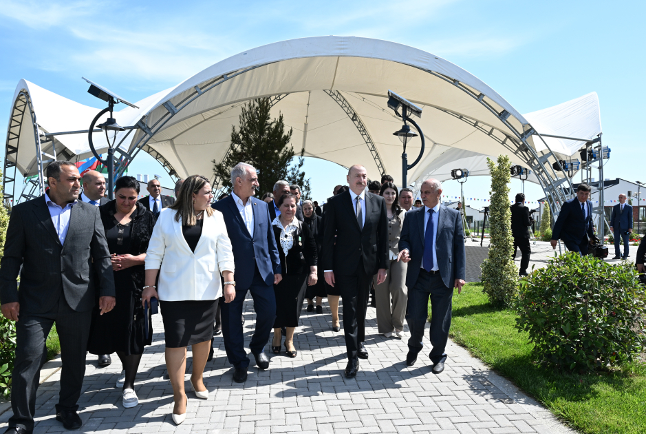 President Ilham Aliyev attends opening ceremony of first phase of Kangarli village in Aghdam (PHOTO)