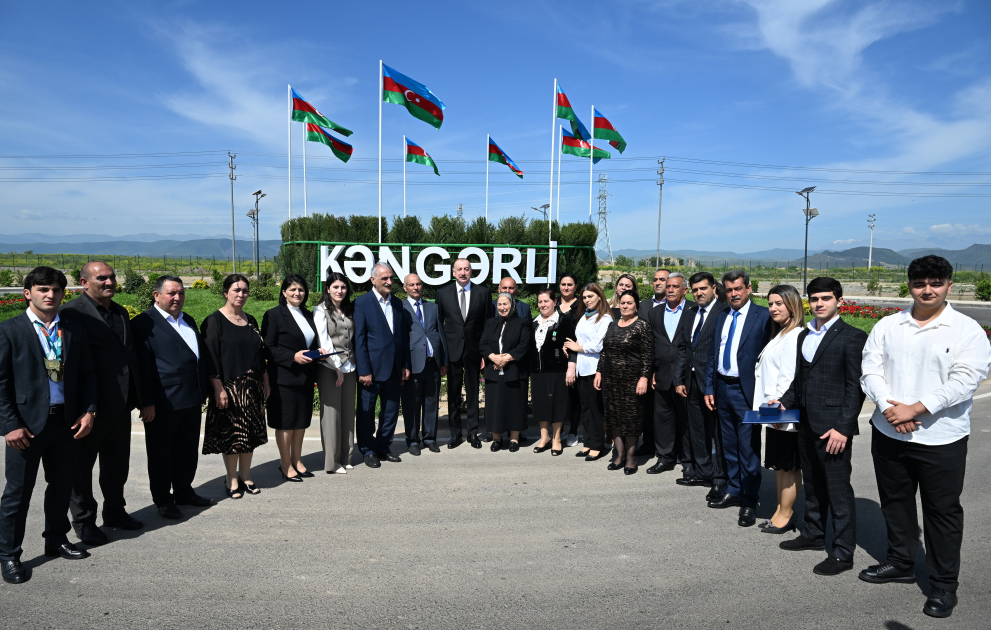 President Ilham Aliyev attends opening ceremony of first phase of Kangarli village in Aghdam (PHOTO)