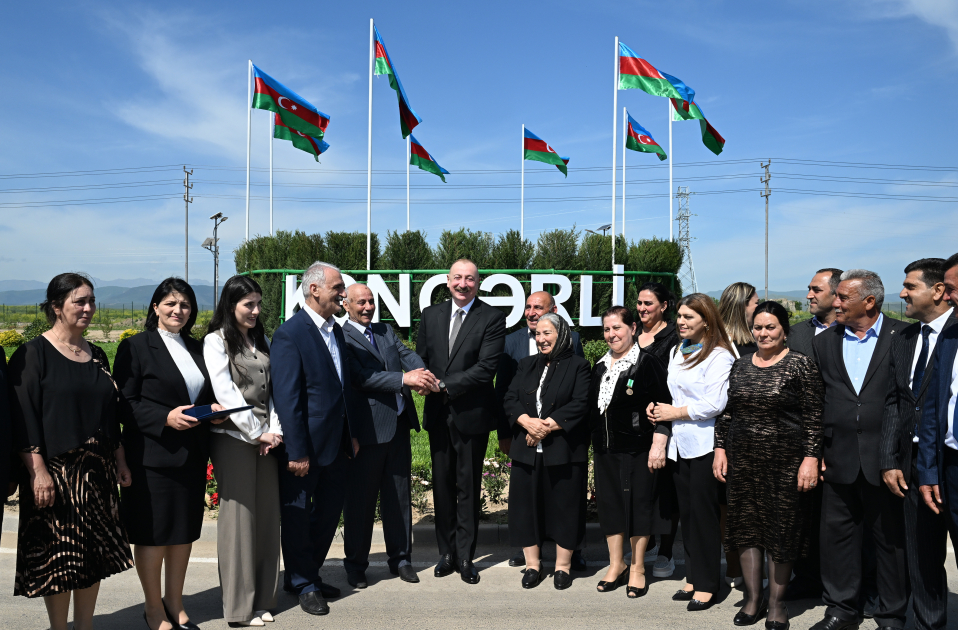 President Ilham Aliyev attends opening ceremony of first phase of Kangarli village in Aghdam (PHOTO)