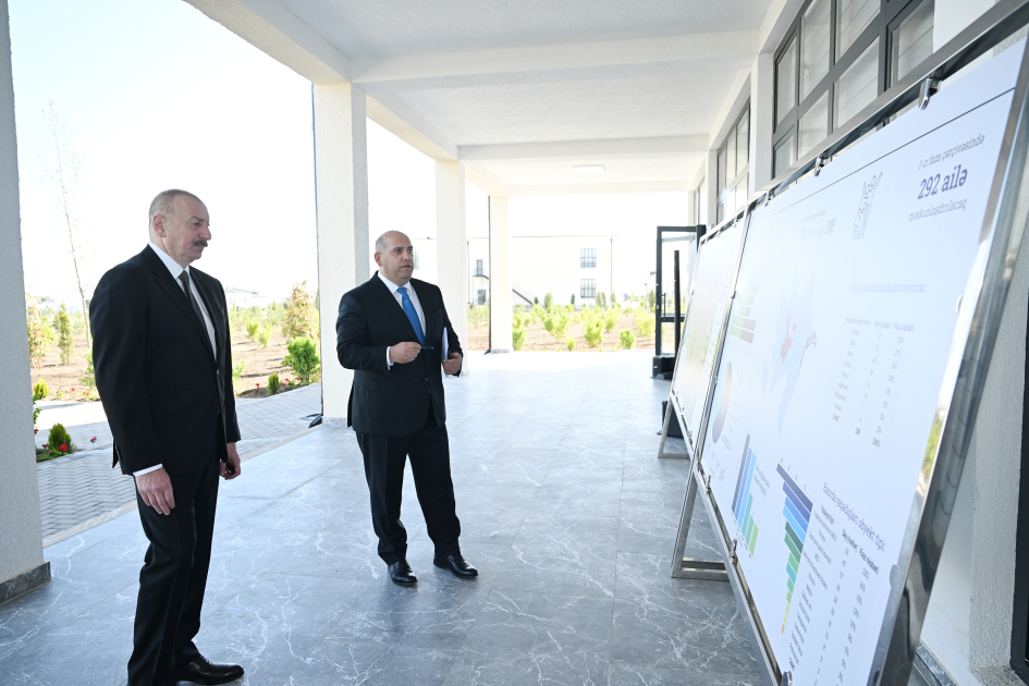 President Ilham Aliyev attends opening ceremony of first phase of Kangarli village in Aghdam (PHOTO)