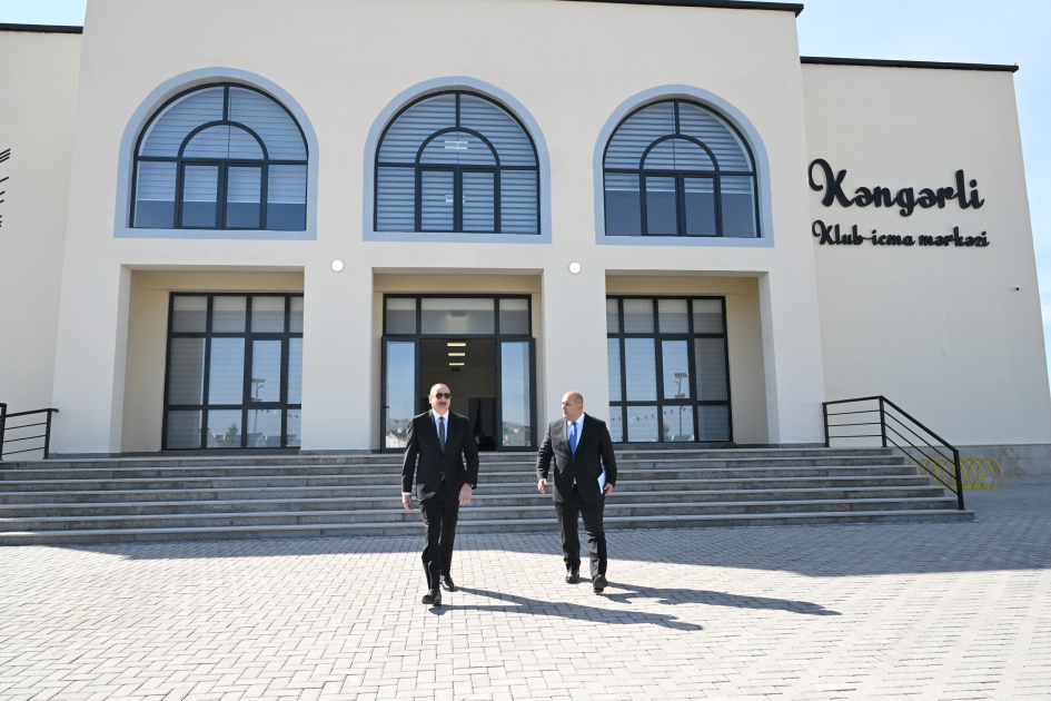 President Ilham Aliyev attends opening ceremony of first phase of Kangarli village in Aghdam (PHOTO)