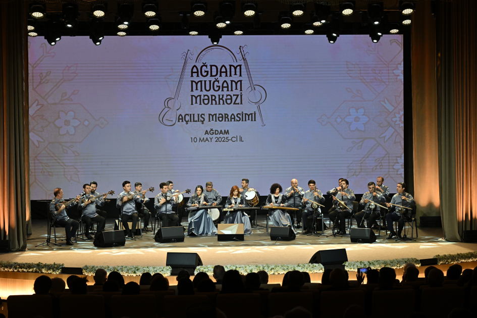 President Ilham Aliyev, First Lady Mehriban Aliyeva attend opening of Aghdam Mugham Center (PHOTO)