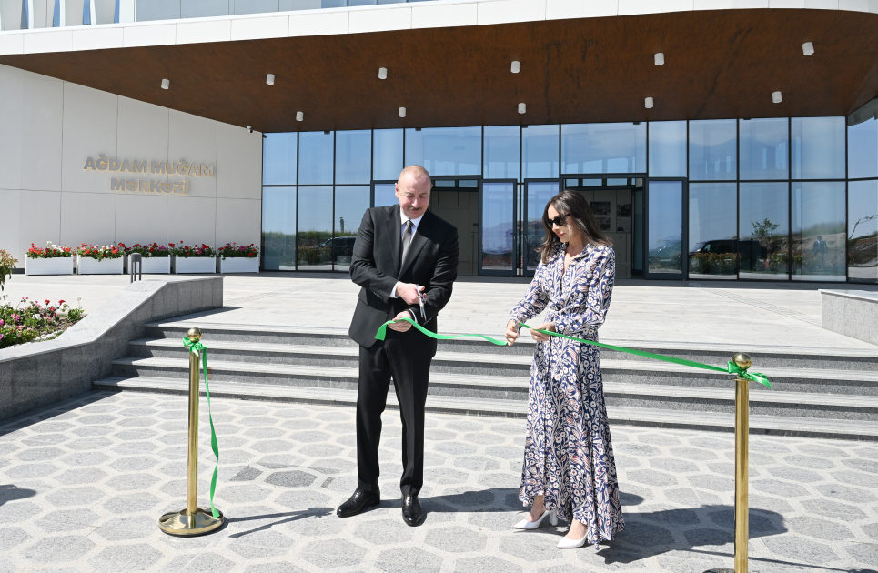 President Ilham Aliyev, First Lady Mehriban Aliyeva attend opening of Aghdam Mugham Center (PHOTO)