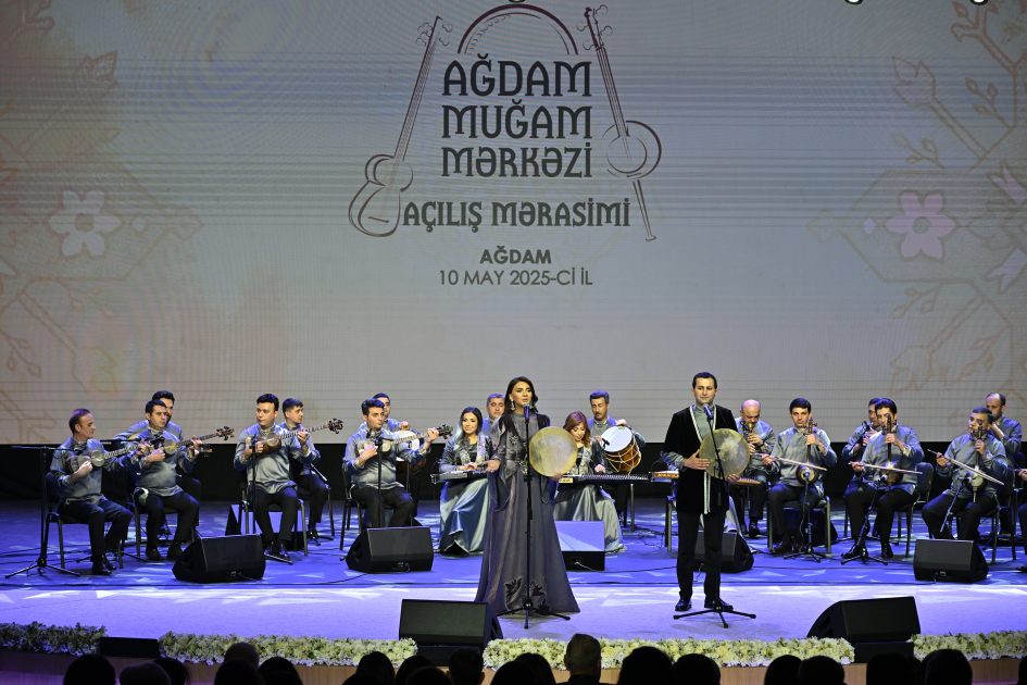 President Ilham Aliyev, First Lady Mehriban Aliyeva attend opening of Aghdam Mugham Center (PHOTO)