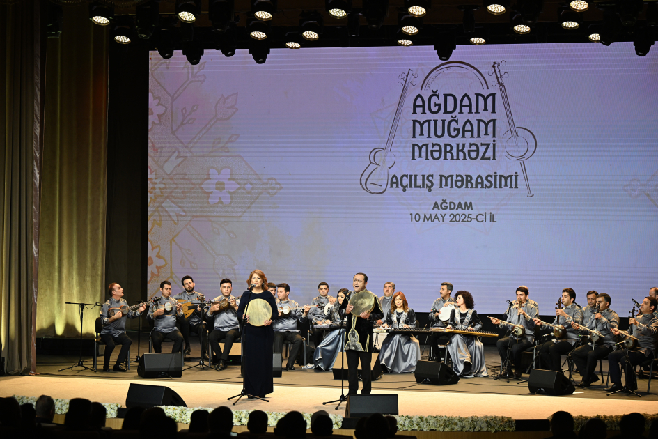 President Ilham Aliyev, First Lady Mehriban Aliyeva attend opening of Aghdam Mugham Center (PHOTO)