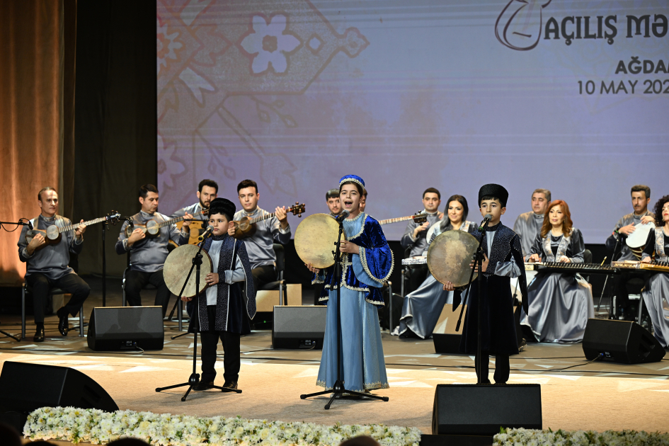 President Ilham Aliyev, First Lady Mehriban Aliyeva attend opening of Aghdam Mugham Center (PHOTO)